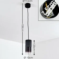 hofstein Suspension Kuparuk Noir, 1 lumière