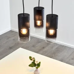 Luminaires Scandinaves-hofstein Suspension Kuparuk Noir, 3 lumières