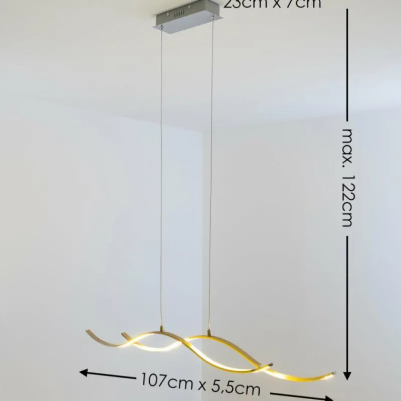 hofstein Suspension Kurikko LED Nickel mat, 1 lumière