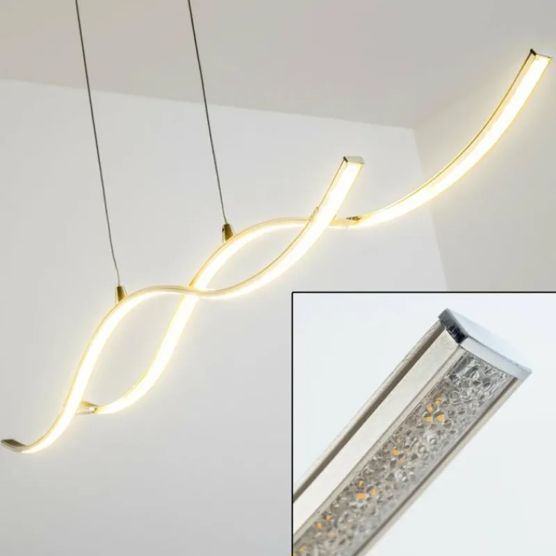 hofstein Suspension Kurikko LED Nickel mat, 1 lumière