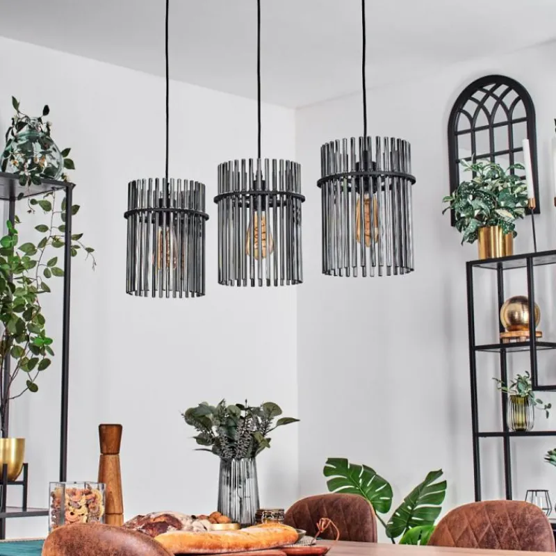 hofstein Suspension Lagielas Noir, 3 lumières