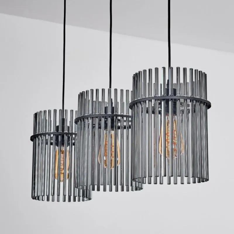 hofstein Suspension Lagielas Noir, 3 lumières