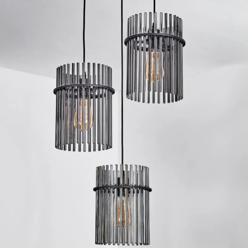 hofstein Suspension Lagielas Noir, 3 lumières