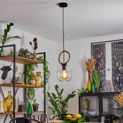 Lampes À Boules-hofstein Suspension Landrienne Écru, Noir, 1 lumière