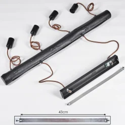 Style Boho-Chic-hofstein Suspension Larifano Brun, Noir, 4 lumières