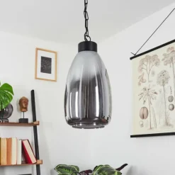 Suspension Verre Fumé-hofstein Suspension Larobe Noir, 1 lumière