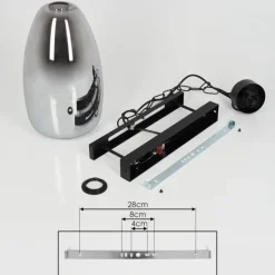 Suspension Verre Fumé-hofstein Suspension Larobe Noir, 1 lumière