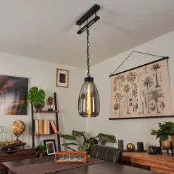 Suspension Verre Fumé-hofstein Suspension Larobe Noir, 1 lumière