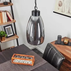 Suspension Verre Fumé-hofstein Suspension Larobe Noir, 1 lumière