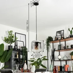 hofstein Suspension Lauden Clair, Fumé, 1 lumière