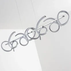 hofstein Suspension Lavaca LED Argenté, 4 lumières
