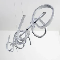 hofstein Suspension Lavaca LED Argenté, 4 lumières