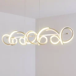 hofstein Suspension Lavaca LED Argenté, 4 lumières