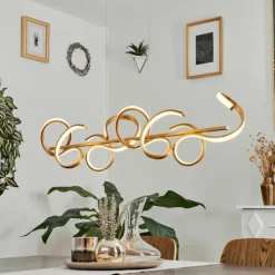 hofstein Suspension Lavaca LED Laiton, 4 lumières