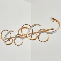 hofstein Suspension Lavaca LED Laiton, 4 lumières