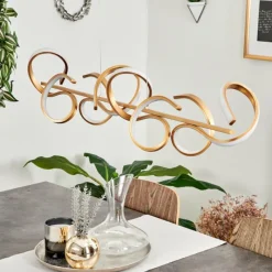 hofstein Suspension Lavaca LED Laiton, 4 lumières