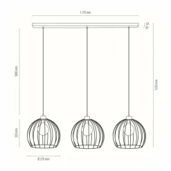 Luminaires Scandinaves-hofstein Suspension Lecueder Bois clair, 3 lumières