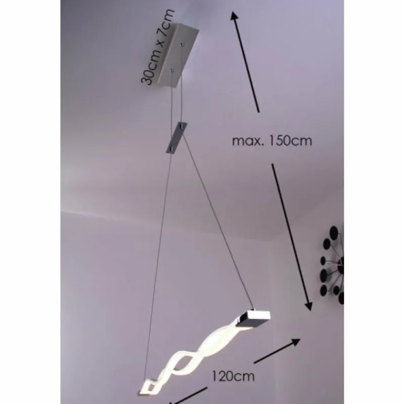 Luminaires Mantra Suspension LED Mantra SAHARA Chrome, 1 lumière* Éclairage Led