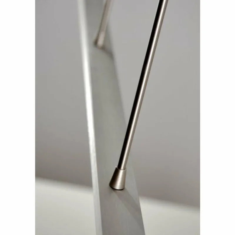 hofstein Suspension LED Masterlight Real 2 Acier inoxydable, Nickel mat, 1 lumière