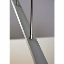 hofstein Suspension LED Masterlight Real 2 Acier inoxydable, Nickel mat, 1 lumière