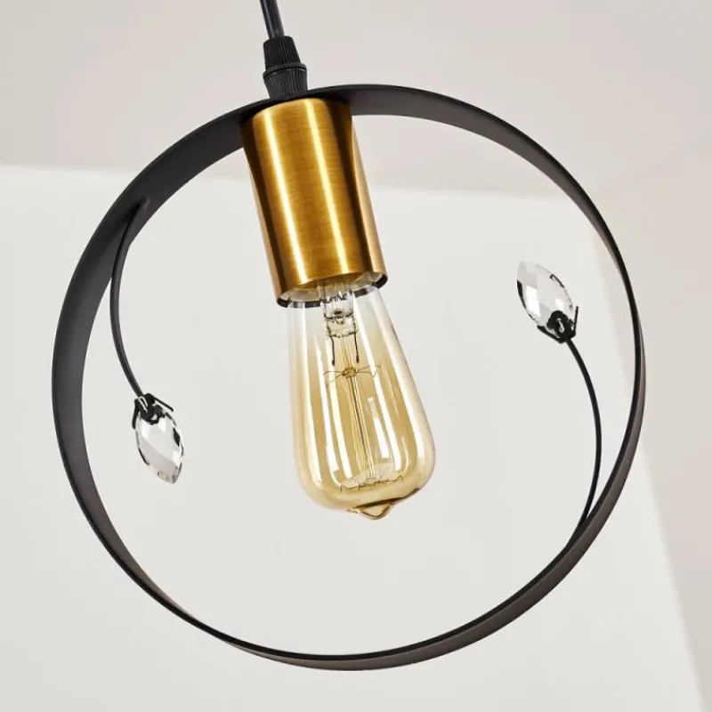 Lampes Dorées-hofstein Suspension Leentje Noir doré, 1 lumière