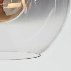 Suspension Verre Fumé-hofstein Suspension Leissigen Argent Oxydé, 3 lumières