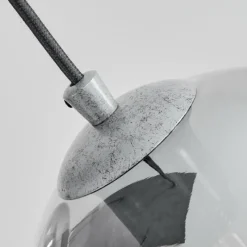 Suspension Verre Fumé-hofstein Suspension Leissigen Argent Oxydé, 7 lumières