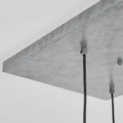 Suspension Verre Fumé-hofstein Suspension Leissigen Argent Oxydé, 7 lumières