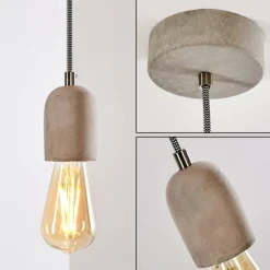 hofstein Suspension Lemone Gris, 1 lumière* Suspensions