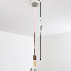 hofstein Suspension Lemone Gris, 1 lumière* Suspensions