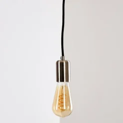 Luminaires Rustiques-hofstein Suspension Lemone Nickel mat, 1 lumière