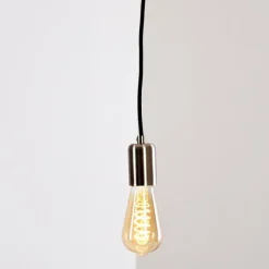 Luminaires Rustiques-hofstein Suspension Lemone Nickel mat, 1 lumière