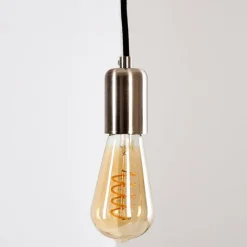 Luminaires Rustiques-hofstein Suspension Lemone Nickel mat, 1 lumière