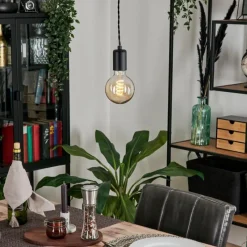 hofstein Suspension Lemone Noir, 1 lumière