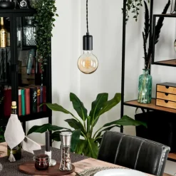 hofstein Suspension Lemone Noir, 1 lumière