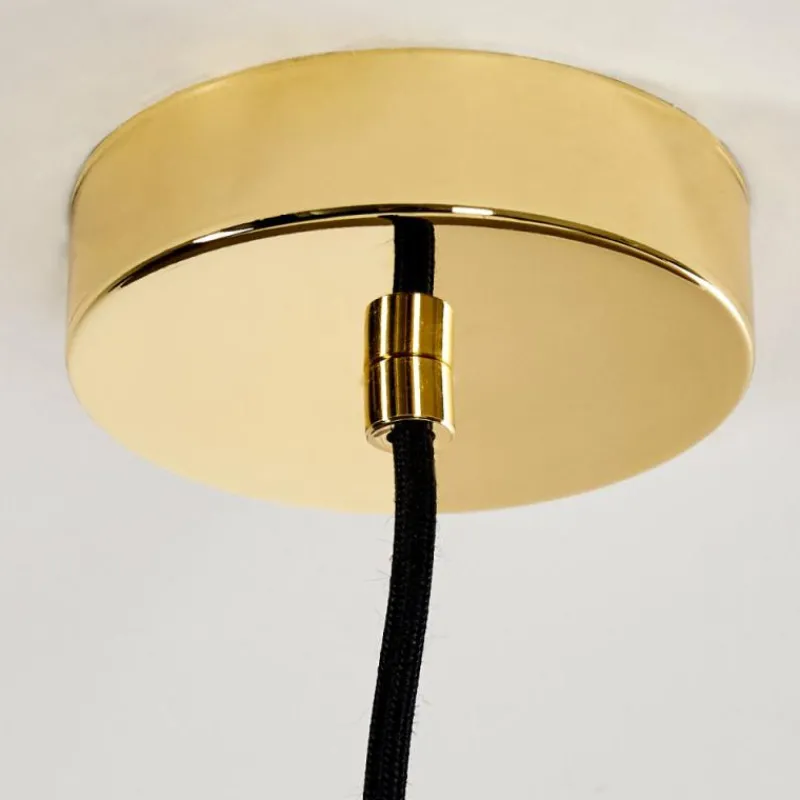 Luminaires Rustiques-hofstein Suspension Lemone Noir doré, 1 lumière