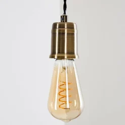 Lampes Dorées-hofstein Suspension Lemone Noir doré, 1 lumière