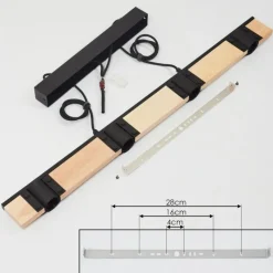 Lampes Vintages & Rétros-hofstein Suspension Lemou Noir, 4 lumières