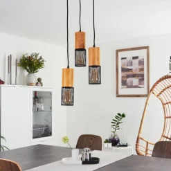 Luminaires Scandinaves-hofstein Suspension Lenalau Noir, 3 lumières