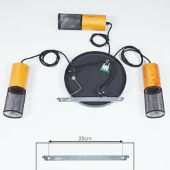 Luminaires Scandinaves-hofstein Suspension Lenalau Noir, 3 lumières