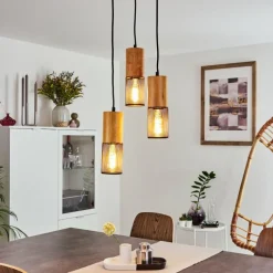 Luminaires Scandinaves-hofstein Suspension Lenalau Noir, 3 lumières