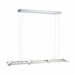 Luminaires Leuchten Direkt Suspension Leuchten Direkt Ls-OPTI LED Acier inoxydable, 8 lumières, Télécommandes, Changeur de couleurs