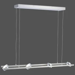 Luminaires Leuchten Direkt Suspension Leuchten Direkt Ls-OPTI LED Acier inoxydable, 8 lumières, Télécommandes, Changeur de couleurs