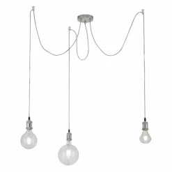 Lampes Industrielles-Luminaires Leuchten Direkt Suspension Leuchten Direkt DIY Acier inoxydable, 3 lumières
