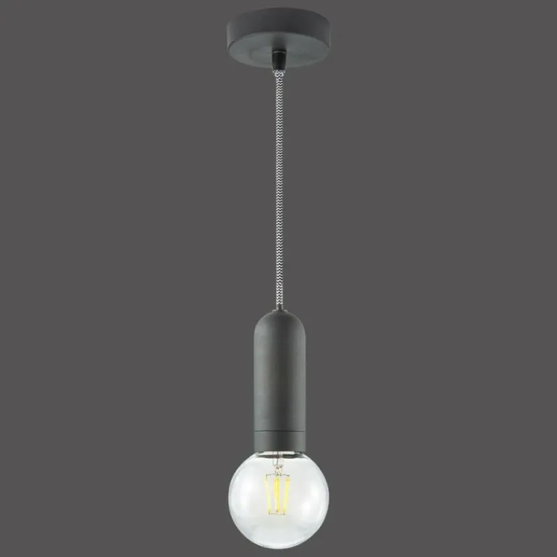 Lampes Industrielles-Luminaires Leuchten Direkt Suspension Leuchten Direkt TURN ME Noir, 1 lumière
