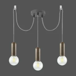 Lampes Industrielles-Luminaires Leuchten Direkt Suspension Leuchten Direkt TURN ME Rouille, 3 lumières