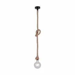 Style Boho-Chic-Luminaires Leuchten Direkt Suspension Leuchten Direkt ROPE Brun, Noir, 1 lumière