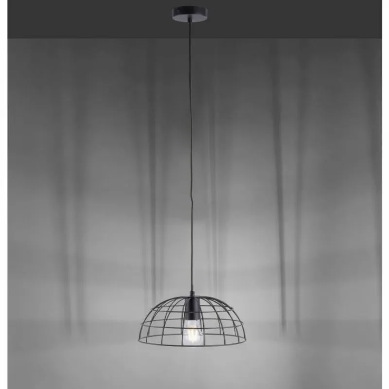 Lampes Industrielles-Luminaires Leuchten Direkt Suspension Leuchten Direkt FABIO Noir, 1 lumière