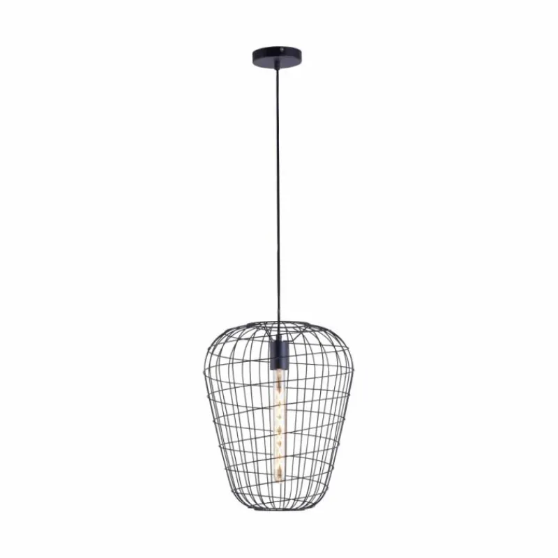 Lampes Industrielles-Luminaires Leuchten Direkt Suspension Leuchten Direkt FABIO Noir, 1 lumière