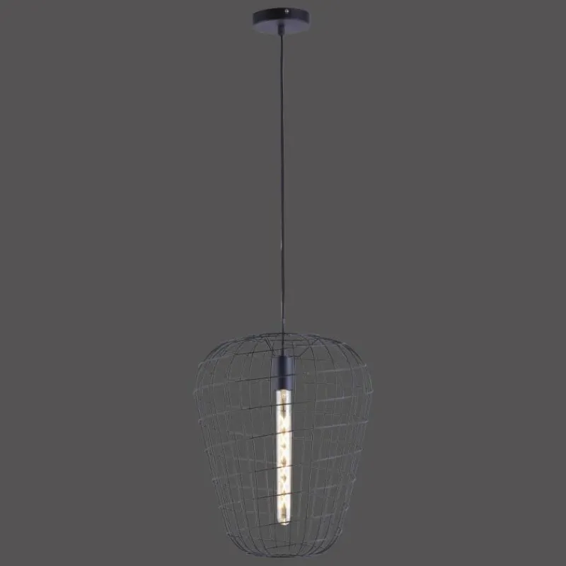Lampes Industrielles-Luminaires Leuchten Direkt Suspension Leuchten Direkt FABIO Noir, 1 lumière